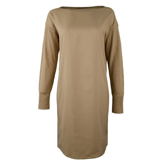 Women's Petite Farheen Twill-Front Sweater Dress-HH-PXS