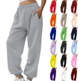 thumbnail image 1 of Women's Petite Fit Jogger Sweatpants with Drawstring Waist and Pockets Comfortable Casual Pants for Everyday Activities, 1 of 6