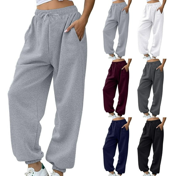 Women's Petite Length Sweatpants with Pockets Comfortable Casual Joggers for Athletic Wear and Lounge