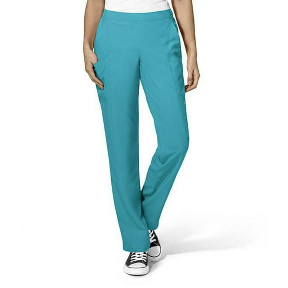 Women's Petite Pluse Size Flat Front Double Cargo Scrub Pant