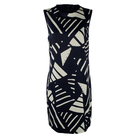 Women's Petite Print Front Sweater Dress-N-PL