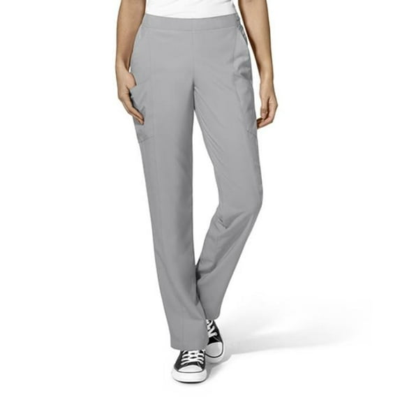 Women's Petite Size Flat Front Double Cargo Scrub Pant