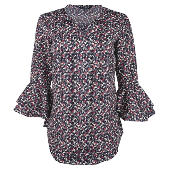 Women's Petite Three Quarter Sleeve Blouse Top Small