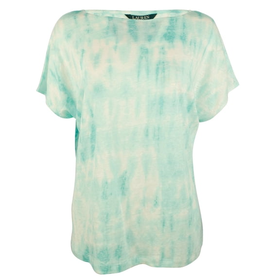 Women's Petite Tie-Dye Linen Knit Top-M-PS