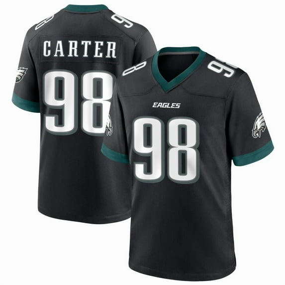 Women's Philadelphia Carter 98 Black Stitched Player T-Shirts Sports Team Game Top, Large