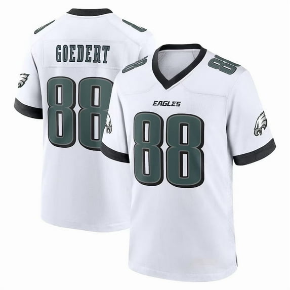 Women's Philadelphia Goedert 88 White Stitched Player T-Shirts Sports Team Game Top, Medium