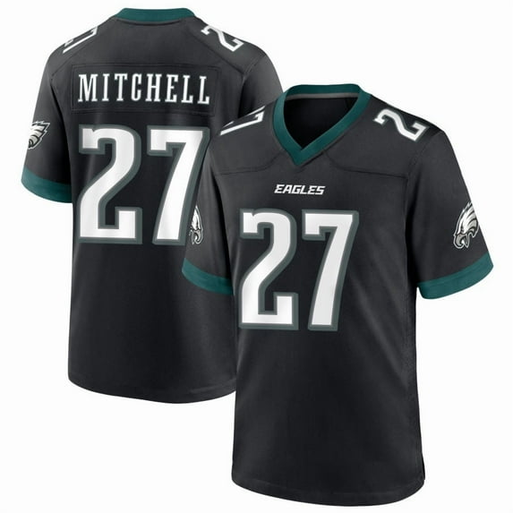 Women's Philadelphia Mitchell 27 Black Stitched Player T-Shirts Sports Team Game Top, Medium