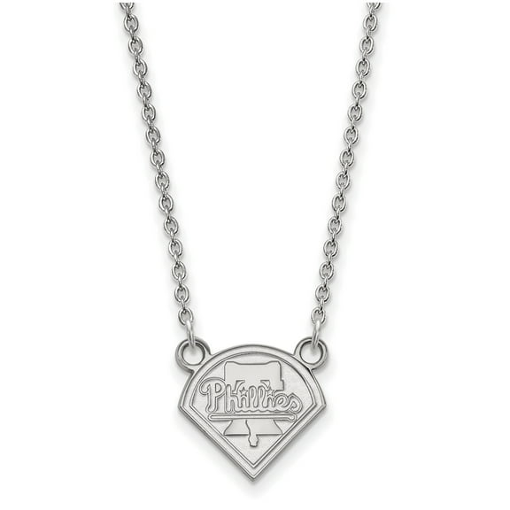 Women's Philadelphia Phillies Small Logo Sterling Silver Pendant Necklace