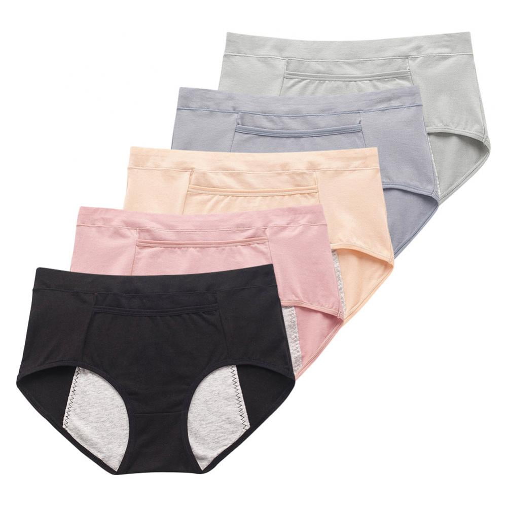 Mid-waist Pure Cotton Women Physiological Pants Wide Crotch Leak