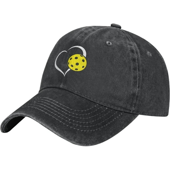 Women's Pickleball Hat for Men Women, Adjustable Vintage Distressed Washed Dink Heart Pickle Ball Baseball Cap