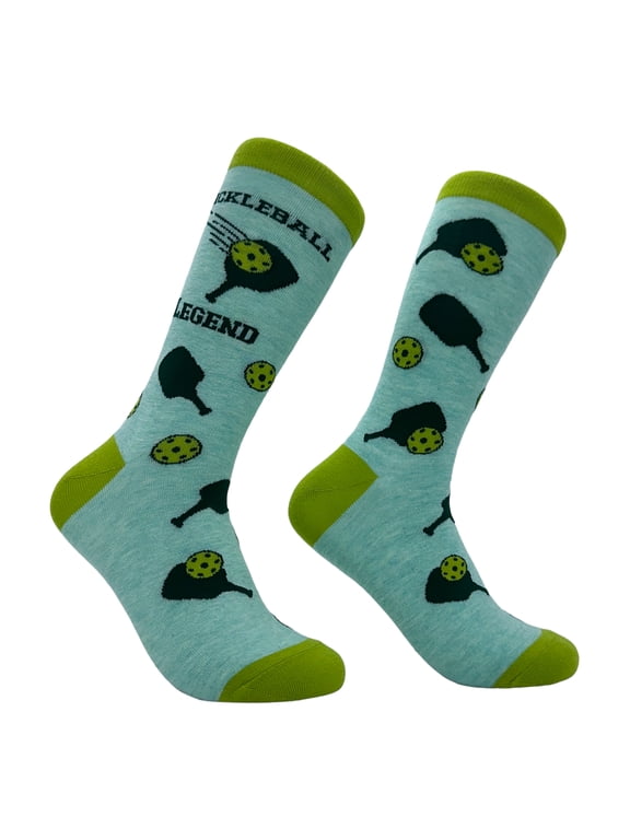 Women's Pickleball Legend Socks Funny Sarcastic Pickle Ball Lovers Paddle Joke Footwear
