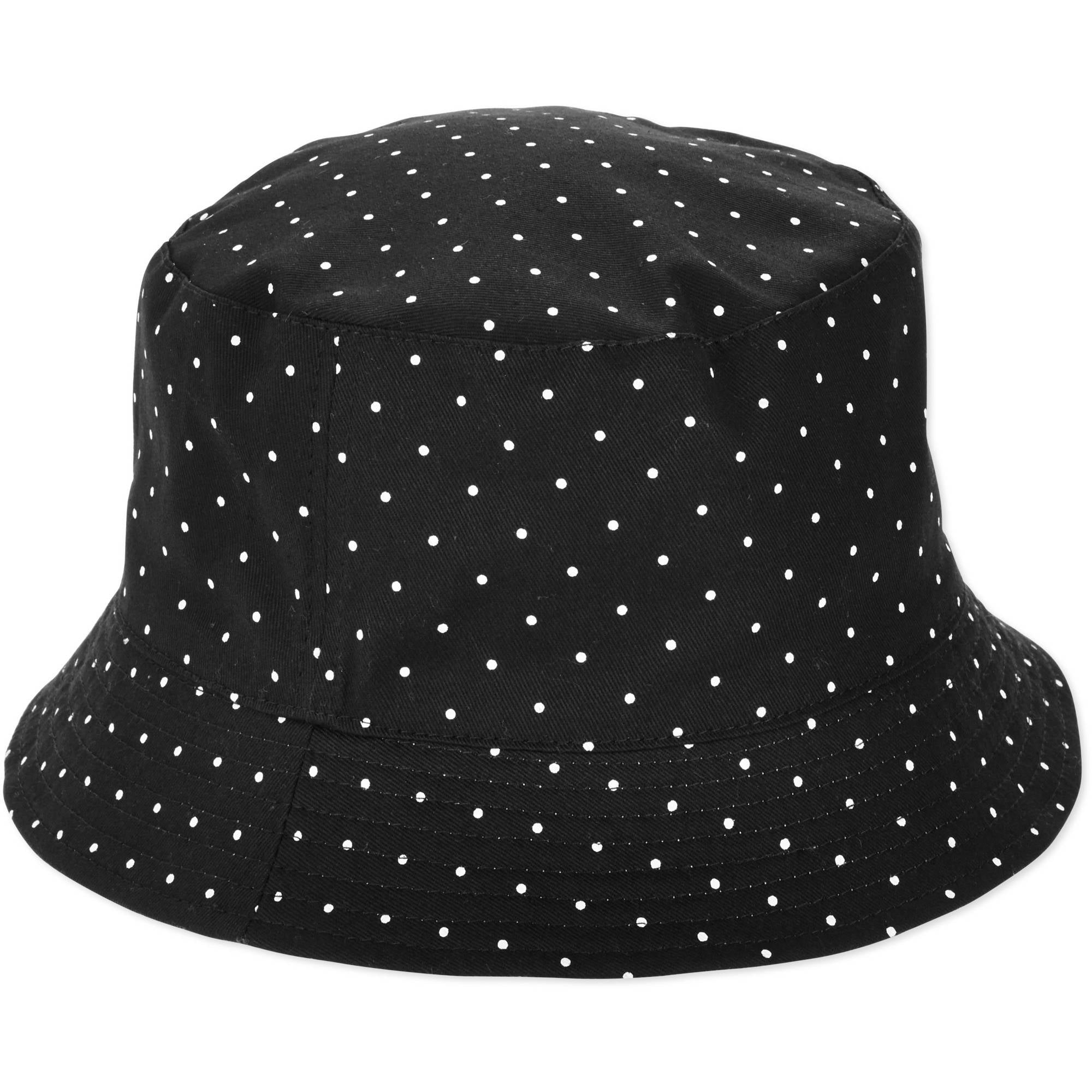 Women's Pin Dot Reversible Fashion Bucket Hat - Walmart.com