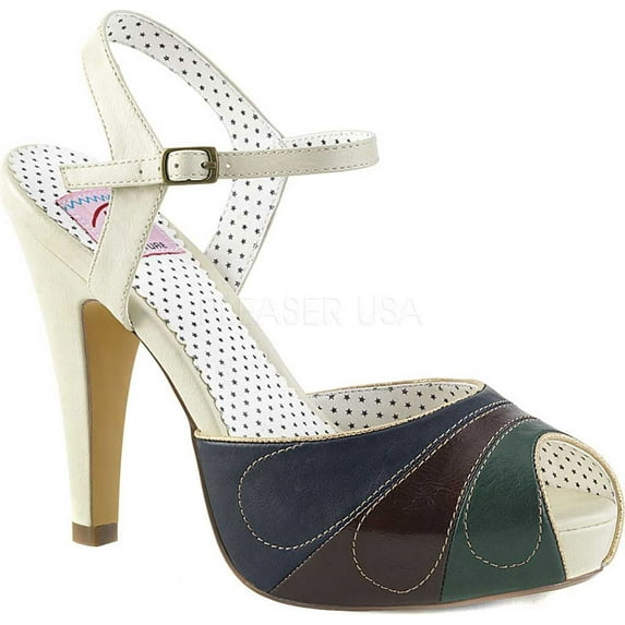 Women's Pin Up Couture Bettie 27 Platform Ankle Strap Sandal