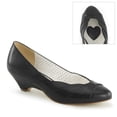 thumbnail image 1 of 1 1/2" Kitten Wedge Pump - Black Faux Leather, 6, 1 of 3