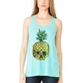 thumbnail image 1 of Women's Pineapple Skull Printed Flowy Racerback Tank Top, 1 of 1