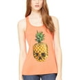 thumbnail image 1 of Women's Pineapple Skull Printed Flowy Racerback Tank Top, 1 of 1