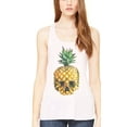 thumbnail image 1 of Women's Pineapple Skull Printed Flowy Racerback Tank Top, 1 of 1