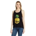 thumbnail image 1 of Women's Pineapple Skull Printed Flowy Racerback Tank Top, 1 of 2