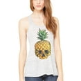 thumbnail image 1 of Women's Pineapple Skull Printed Flowy Racerback Tank Top, 1 of 1