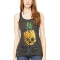 thumbnail image 1 of Women's Pineapple Skull Printed Flowy Racerback Tank Top, 1 of 1