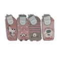 thumbnail image 1 of Women's Pink Animal Print Cotton Blend Ankle Socks 4-Pack, 1 of 4