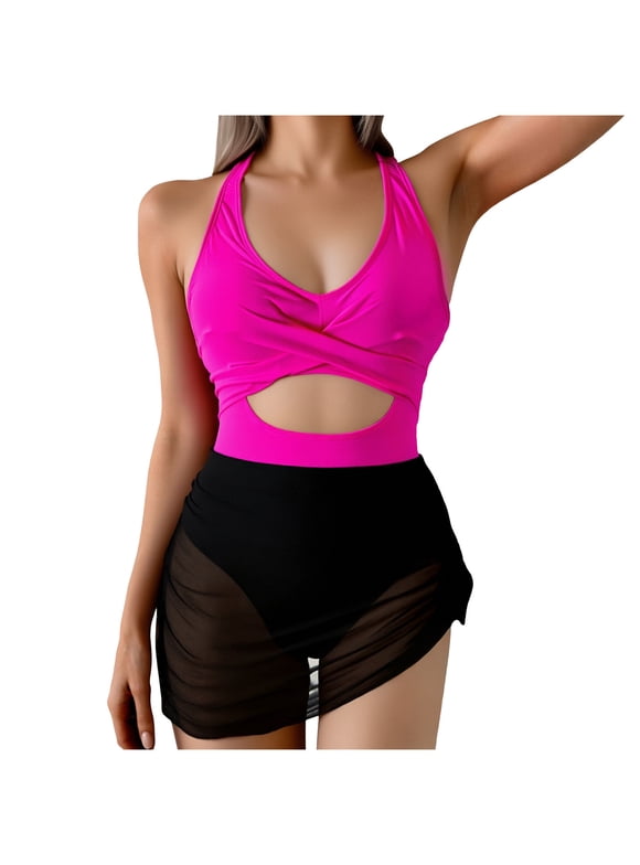 Women's Pink Cut‑Out Beach Cover‑Up Top - Sleeveless Shirt with Sheer Side Panels for Swimwear Layering and Casual Summer Wear in Pink with Black Shorts