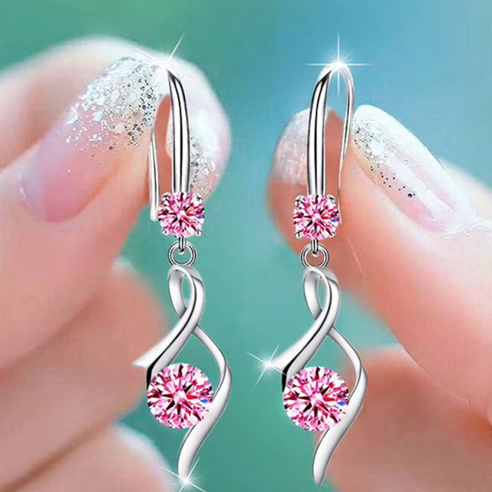 Hanaka | Cultured Rosé Sapphire Floral Drop Earrings– Rock Faery