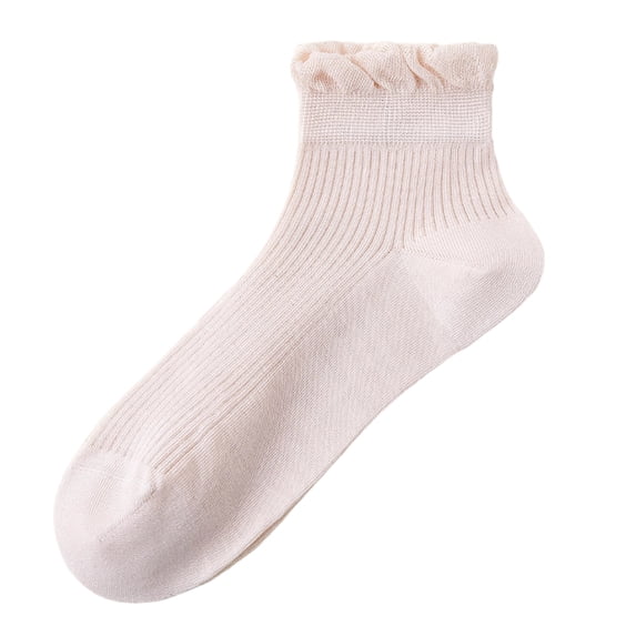 Women's Pink Lace Trim No Show Socks Seamless Toe Low Cut Invisible Ankle Socks Breathable Cotton Anti-Slip Short Socks for Sneakers Daily Wear