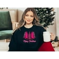 thumbnail image 1 of Women's Pink Merry Christmas Tree Sweatshirt, 1 of 8