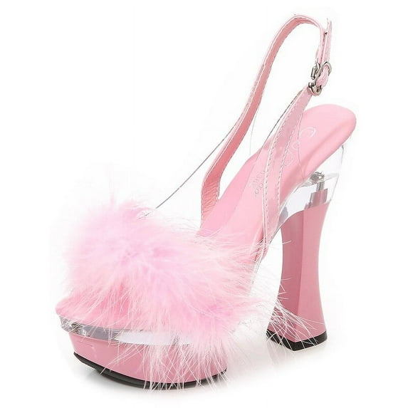 Women's Pink NightClub Sandals with for 14cm Heels for Dance 10365 Series Car Snow LFD