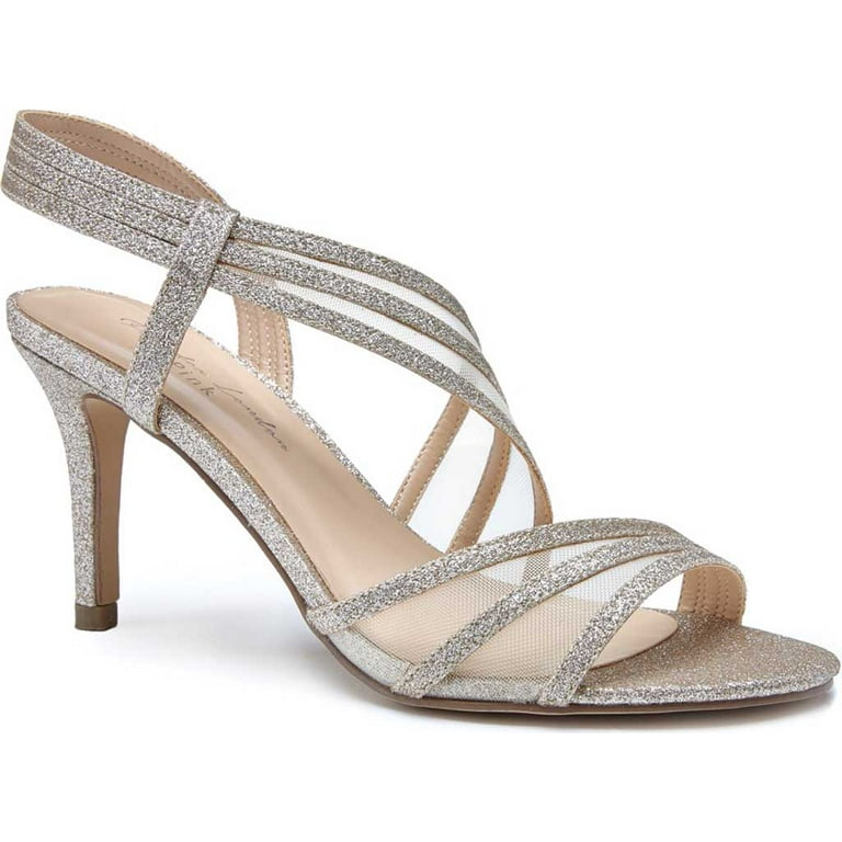 Women s Pink Paradox London Marina Slingback Sandal Champagne Glitter 7.5 M Walmart