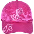 thumbnail image 1 of Women's Pink Ribbon Breast Cancer Awareness Cap Quilted Satin Design Hat, 1 of 4