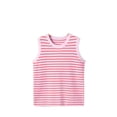 thumbnail image 1 of Women's Pink Stripe Textured Knit Sleeveless Sweater Top – Casual Summer Style, XL, 1 of 11