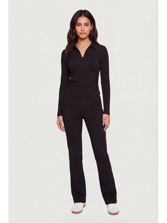 Women's Pintuck Detail Brushed Knit Pants