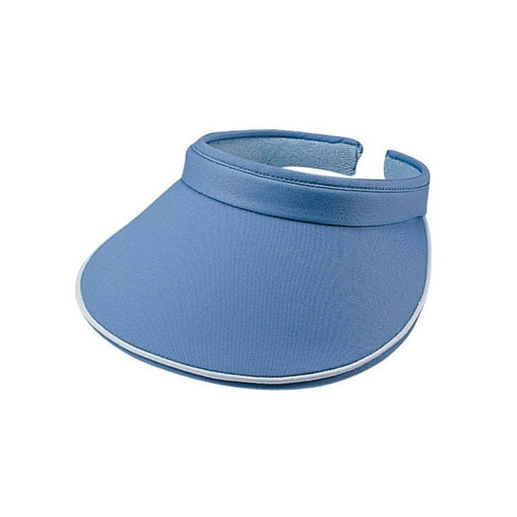 Women's Piping Clip On Visor, Light Blue