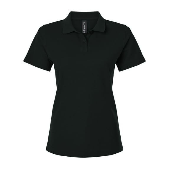 AllPro 62800L Women's Pique Polo-Black-M
