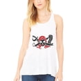thumbnail image 1 of Women's Pirate Printed Flowy Racerback Tank Top, 1 of 1