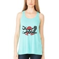 thumbnail image 1 of Women's Pirate Printed Flowy Racerback Tank Top, 1 of 1