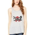 thumbnail image 1 of Women's Pirate Printed Flowy Racerback Tank Top, 1 of 1