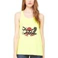 thumbnail image 1 of Women's Pirate Printed Flowy Racerback Tank Top, 1 of 1