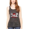 thumbnail image 1 of Women's Pirate Printed Flowy Racerback Tank Top, 1 of 1