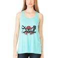thumbnail image 1 of Women's Pirate Printed Flowy Racerback Tank Top, 1 of 1