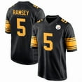 thumbnail image 1 of Women's Pittsburgh Ramsey 5 Black Alternate Stitched T-Shirts Sports Player Game Top, Large, 1 of 1