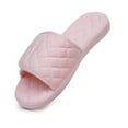 thumbnail image 1 of Women's Plaid Arch Support Slippers with Adjustable Hook & Loop Closure Open Toe House Shoes Non-slip Outsole, PINK M, 1 of 1