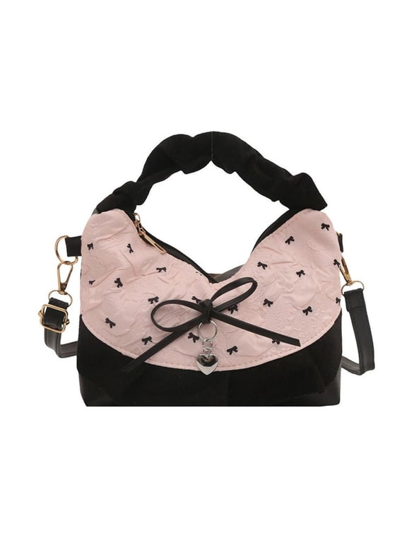 Women's Plaid Cloud Bag - Fresh Summer Lace Handbag, Small Shoulder Bag with Large Capacity