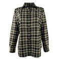thumbnail image 1 of Women's Plaid Crepe Shirt Medium, 1 of 4