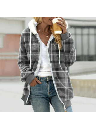 Clothing & Shoes - Jackets & Coats - Denim & Shirt Jackets - Cuddl Duds  Flannel Fleece Long Shacket - Online Shopping for Canadians