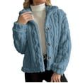 thumbnail image 1 of Women's Plaid Long Sleeve Hooded Blouse Sweatshirt Pullover Casual Warm Winter Outwear Jacket Coat Soft Fabric Comfortable Daily Casual, 1 of 5