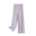 thumbnail image 1 of Women's Plaid Pants Winter Pajama Lounge Boxer Pants Casual Wide Leg Drawstring Casual PJ Bottoms Trousers, 1 of 4