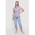 thumbnail image 1 of Women's Plaid Seersucker Button Front Pleated Shirt, 1 of 4
